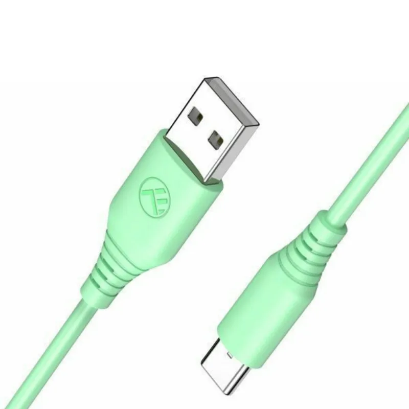 Tellur Σιλικονούχο Καλώδιο USB‑A σε USB‑C, 3 A, 1 m – Πράσινο – εικόνα 2