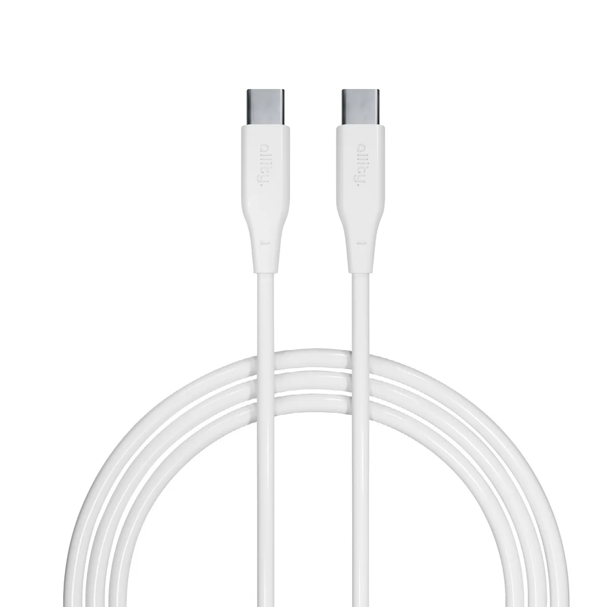 Καλώδιο Allity AUC-02 USB-c - USB-c 1,0 m 100W λευκό – εικόνα 4