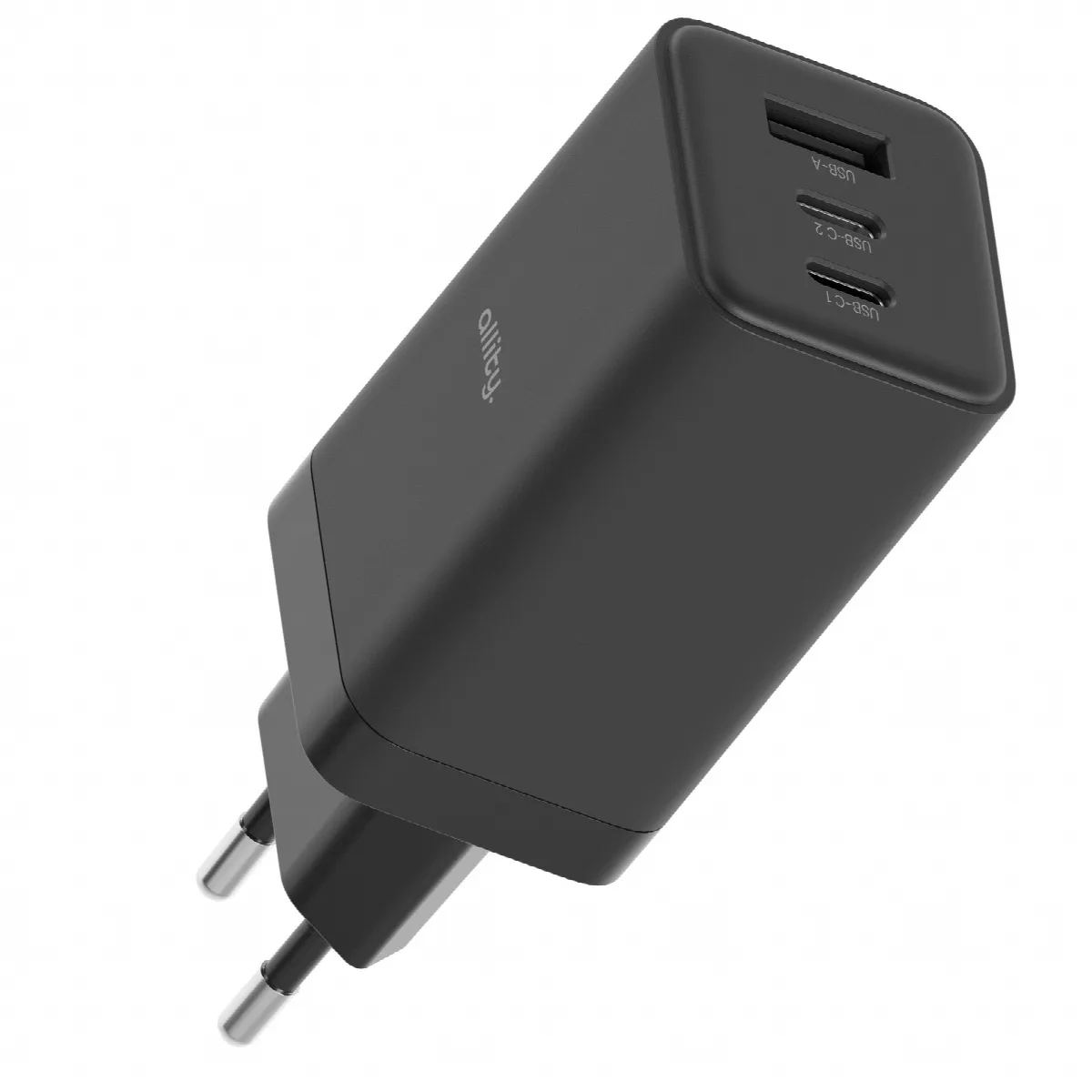 Φορτιστής τοίχου Allity GaN PD QC ATC-01-65WACC 2x USB-c 1x USB-a 65W μαύρος – εικόνα 4