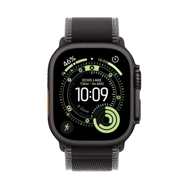 Apple Watch Ultra 3 GPS + Cellular Black Titanium 49mm - Black/Charcoal Trail Loop (S/M)