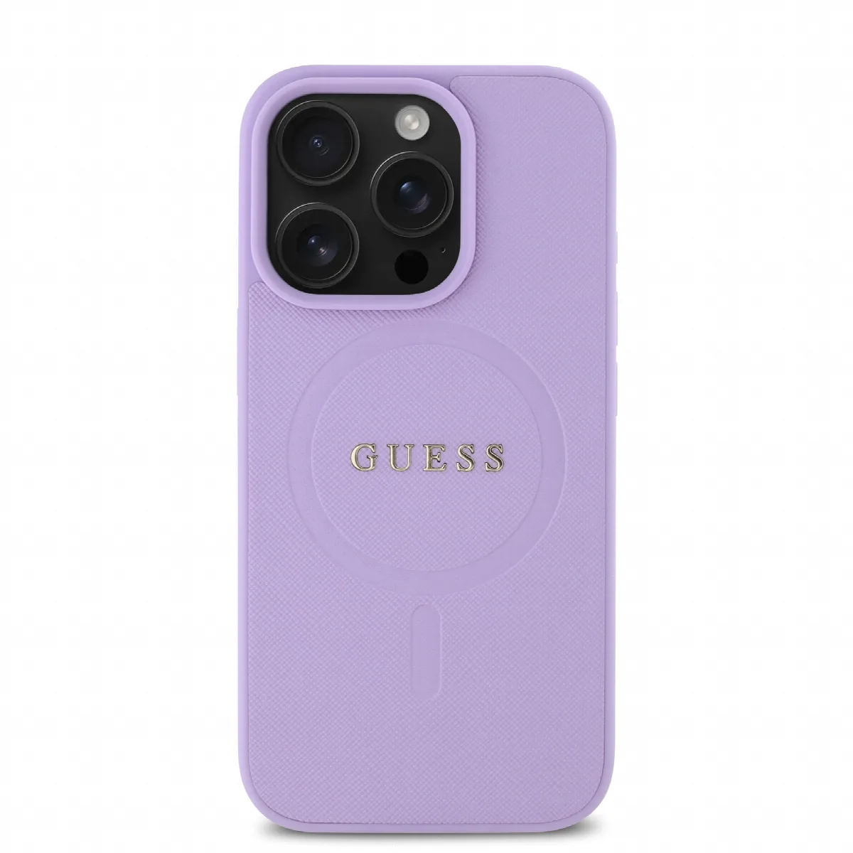 Guess Magsafe “Saffiano Collection" Hard Case Θήκη προστασίας από δερματίνη – iPhone 16 Pro Μωβ – GUHMP16LPSAHMCU – εικόνα 3
