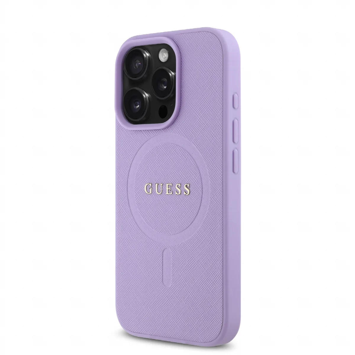 Guess Magsafe “Saffiano Collection" Hard Case Θήκη προστασίας από δερματίνη – iPhone 16 Pro Μωβ – GUHMP16LPSAHMCU – εικόνα 4