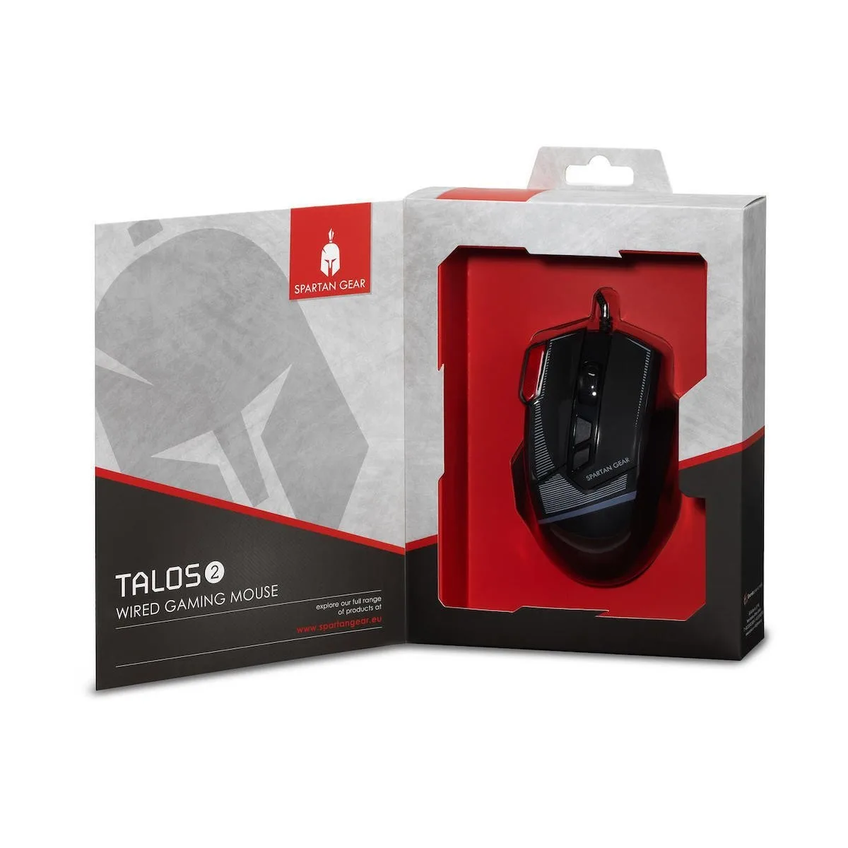 Spartan Gear - Talos 2 RGB Wired Gaming Ποντίκι 7200 DPI - Μαύρο – εικόνα 2