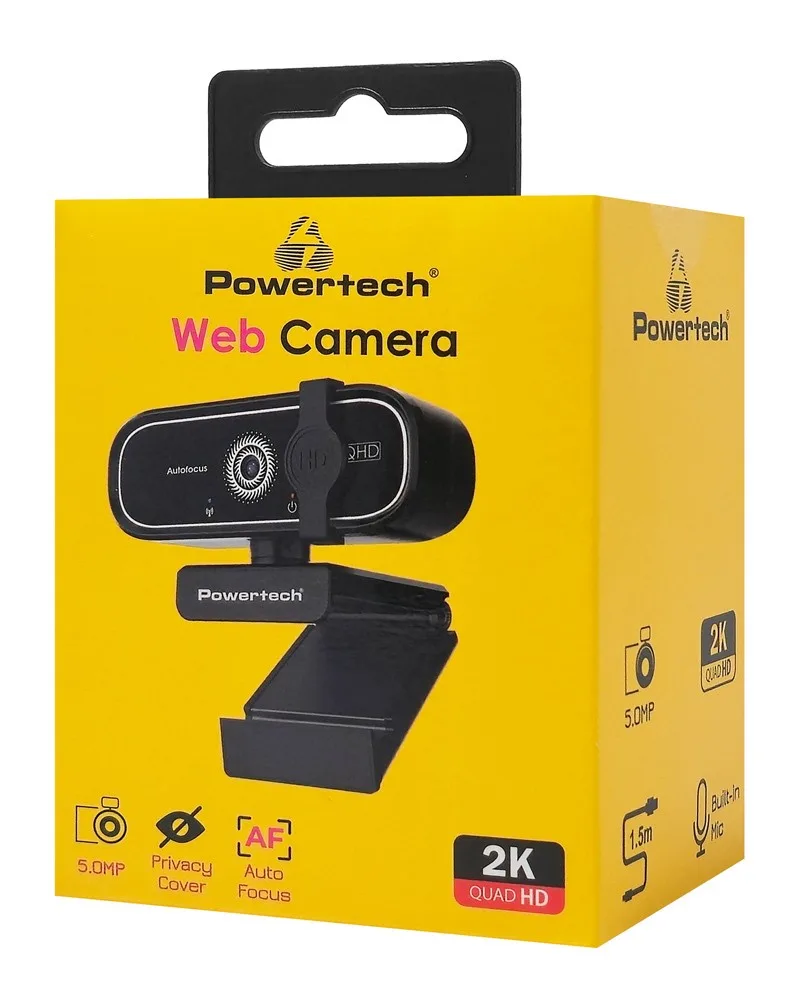 Powertech Web Camera 2K με Autofocus - Μαύρο – εικόνα 2