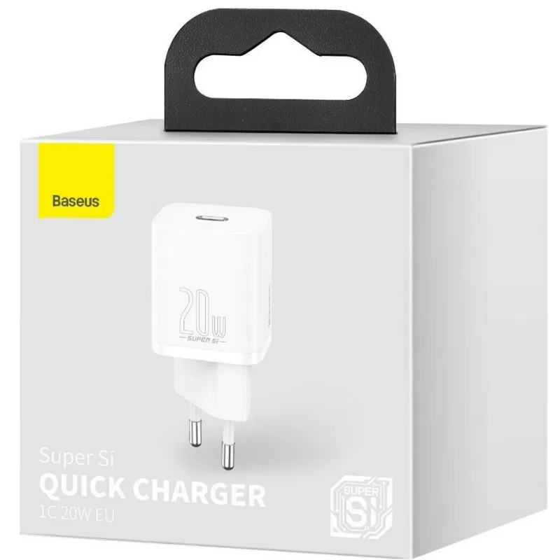 Baseus Φορτιστής με USB-C 20W Power Delivery - Λευκό – εικόνα 2