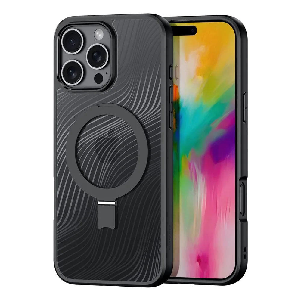 Θήκη Dux Ducis Aimo MagSafe και στήριγμα για iPhone 16 Pro - Μαύρο