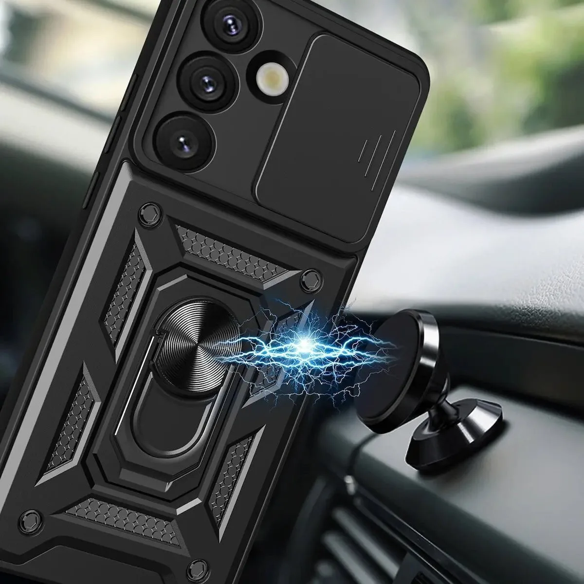 Θήκη Hurtel Hybrid Back Cover Σιλικόνης / Πλαστικό για Google Pixel 9 / 9 Pro - Μαύρο – εικόνα 2
