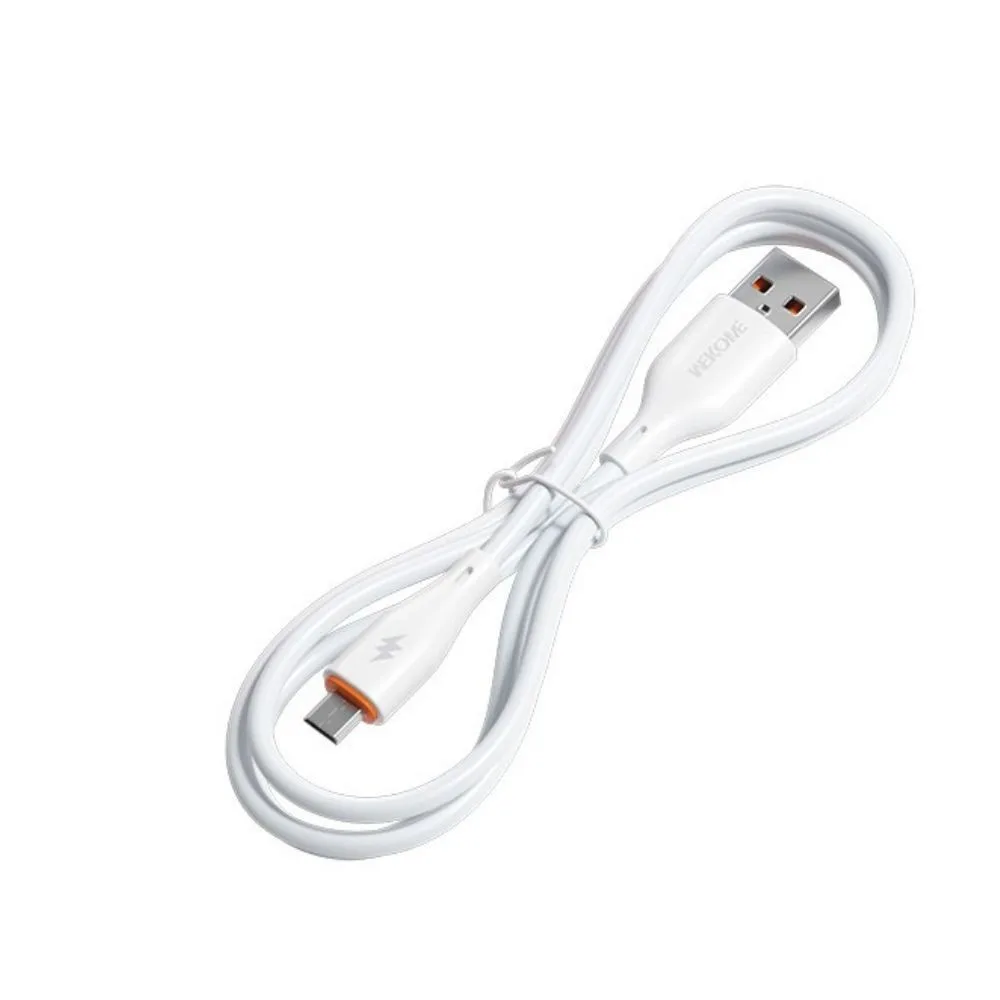WK WDC-67m Regular USB 2.0 to micro USB Cable 12W 1m - Λευκό – εικόνα 2