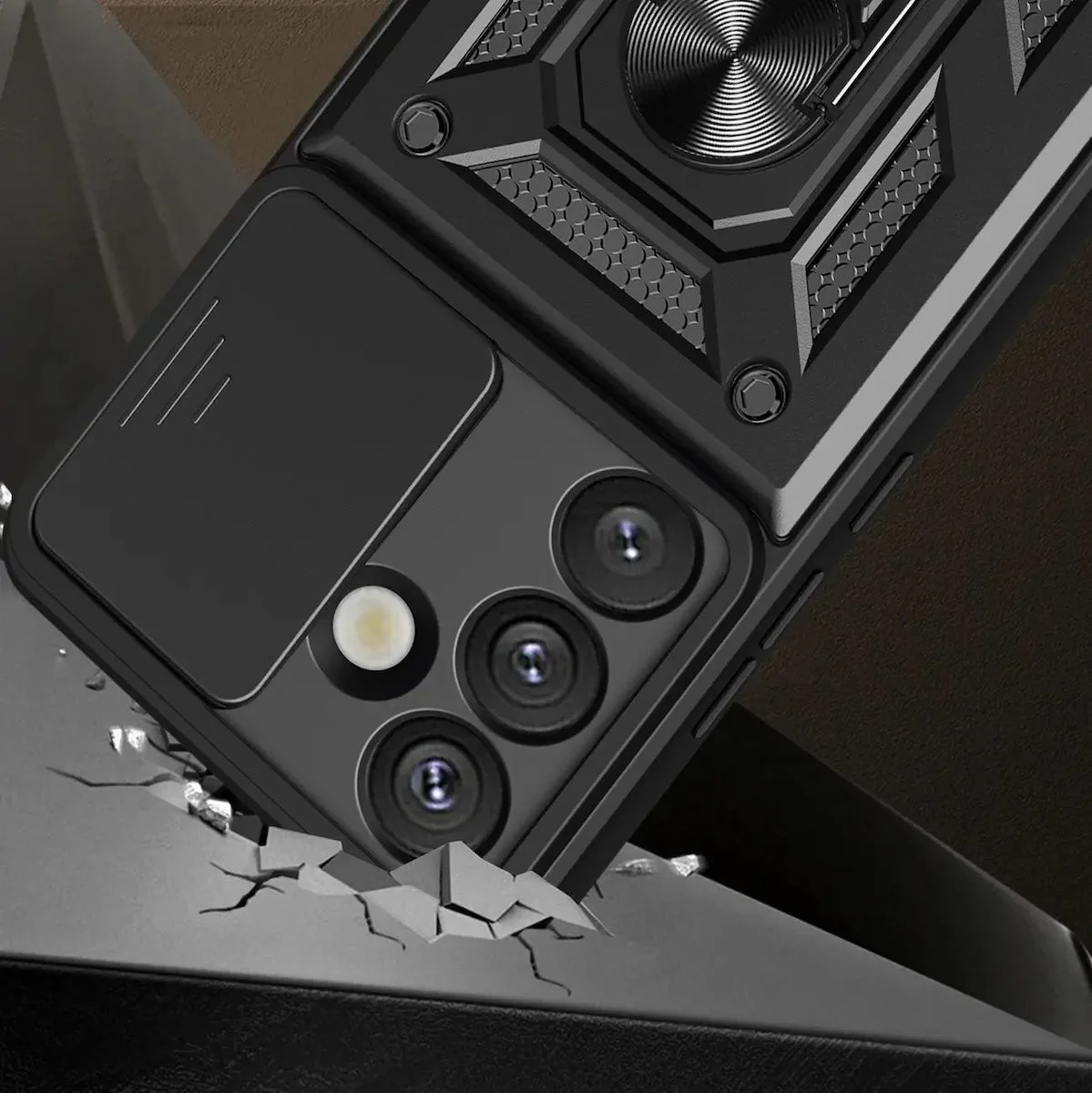 Θήκη Hurtel Hybrid Back Cover Σιλικόνης / Πλαστικό για Samsung Galaxy Z Fold 7 - Μαύρο – εικόνα 3