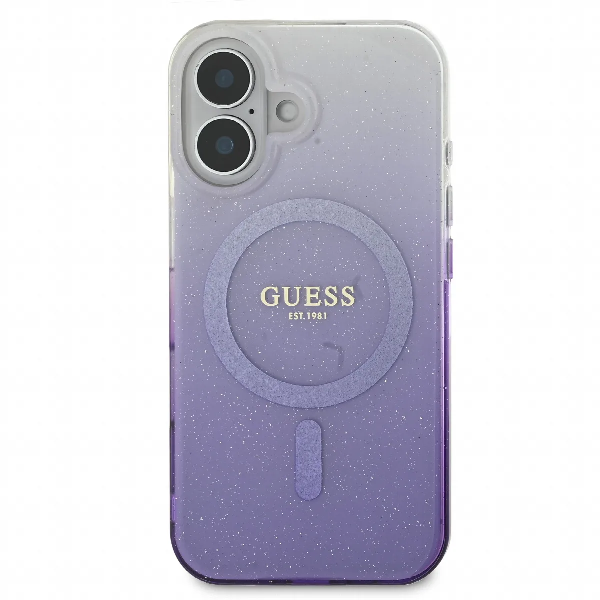 Guess Magsafe “Glitter Gradient” Hard Case Θήκη προστασίας από σκληρό πλαστικό – iPhone 16 Μωβ – GUHMP16SHGRCELU – εικόνα 3