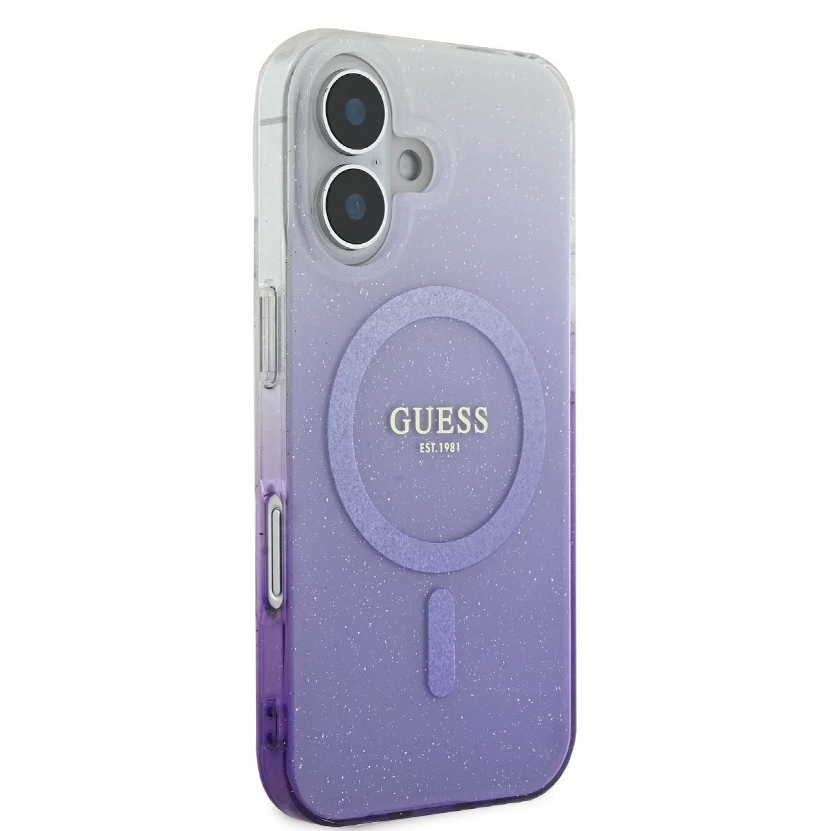 Guess Magsafe “Glitter Gradient” Hard Case Θήκη προστασίας από σκληρό πλαστικό – iPhone 16 Μωβ – GUHMP16SHGRCELU – εικόνα 2