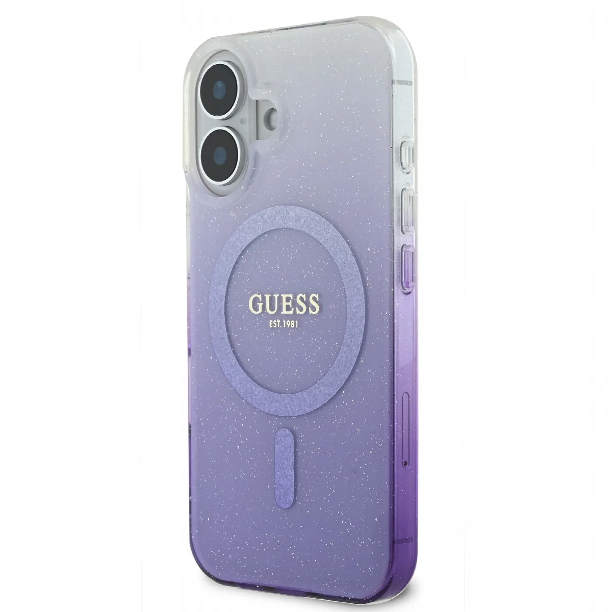 Guess Magsafe “Glitter Gradient” Hard Case Θήκη προστασίας από σκληρό πλαστικό – iPhone 16 Μωβ – GUHMP16SHGRCELU – εικόνα 4
