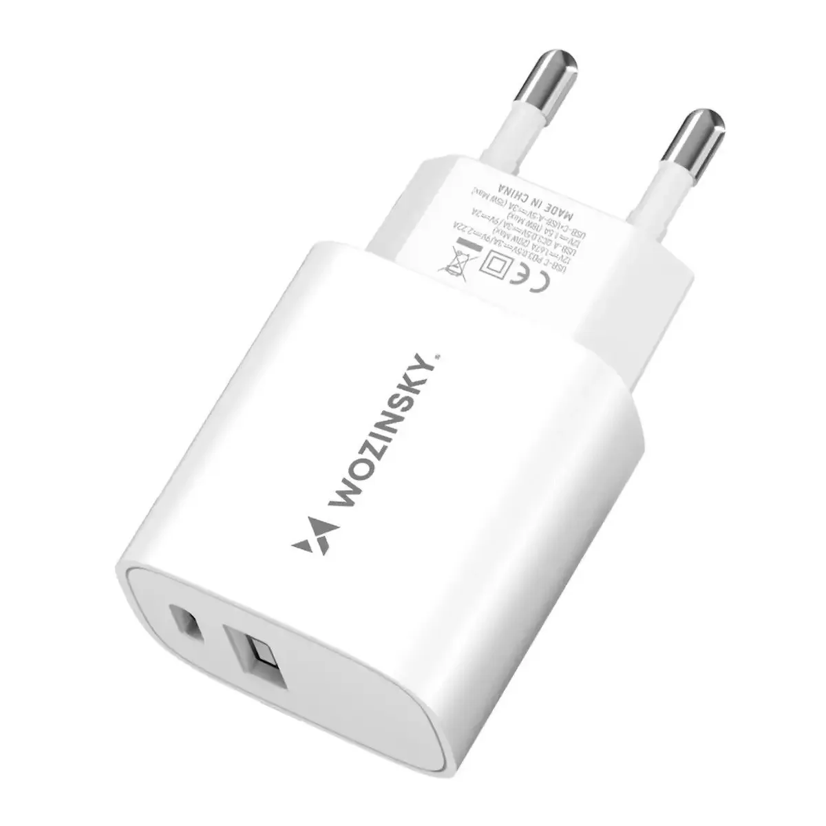Wozinsky (WGWCW) Φορτιστής Τοίχου USB-C & USB-A 20W - Λευκό – εικόνα 3