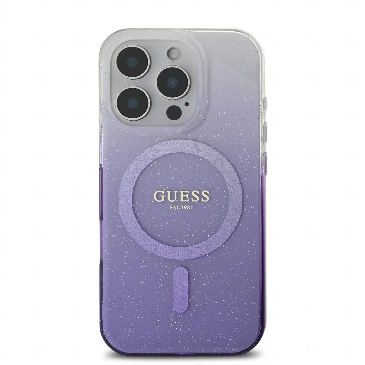 Guess Magsafe “Glitter Gradient” Hard Case Θήκη προστασίας από σκληρό πλαστικό – iPhone 16 Pro Μωβ – GUHMP16LHGRCELU – εικόνα 3
