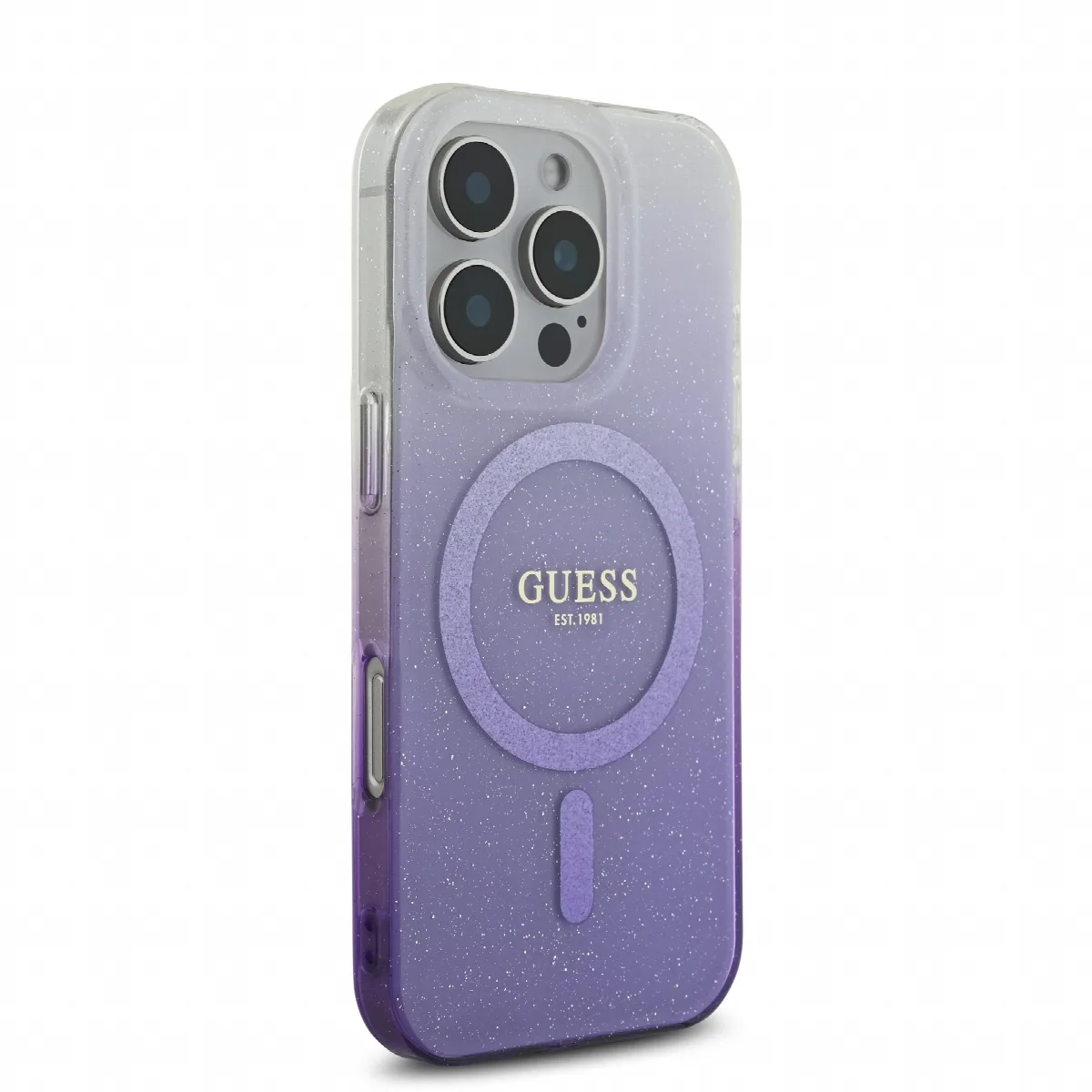 Guess Magsafe “Glitter Gradient” Hard Case Θήκη προστασίας από σκληρό πλαστικό – iPhone 16 Pro Μωβ – GUHMP16LHGRCELU – εικόνα 2
