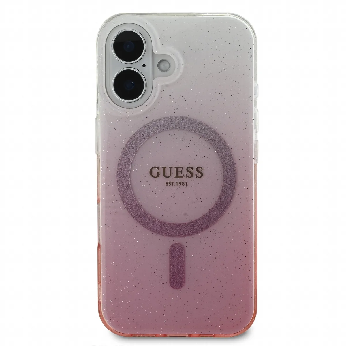 Guess Magsafe “Glitter Gradient” Hard Case Θήκη προστασίας από σκληρό πλαστικό – iPhone 16 Ροζ – GUHMP16SHGRCELP – εικόνα 3