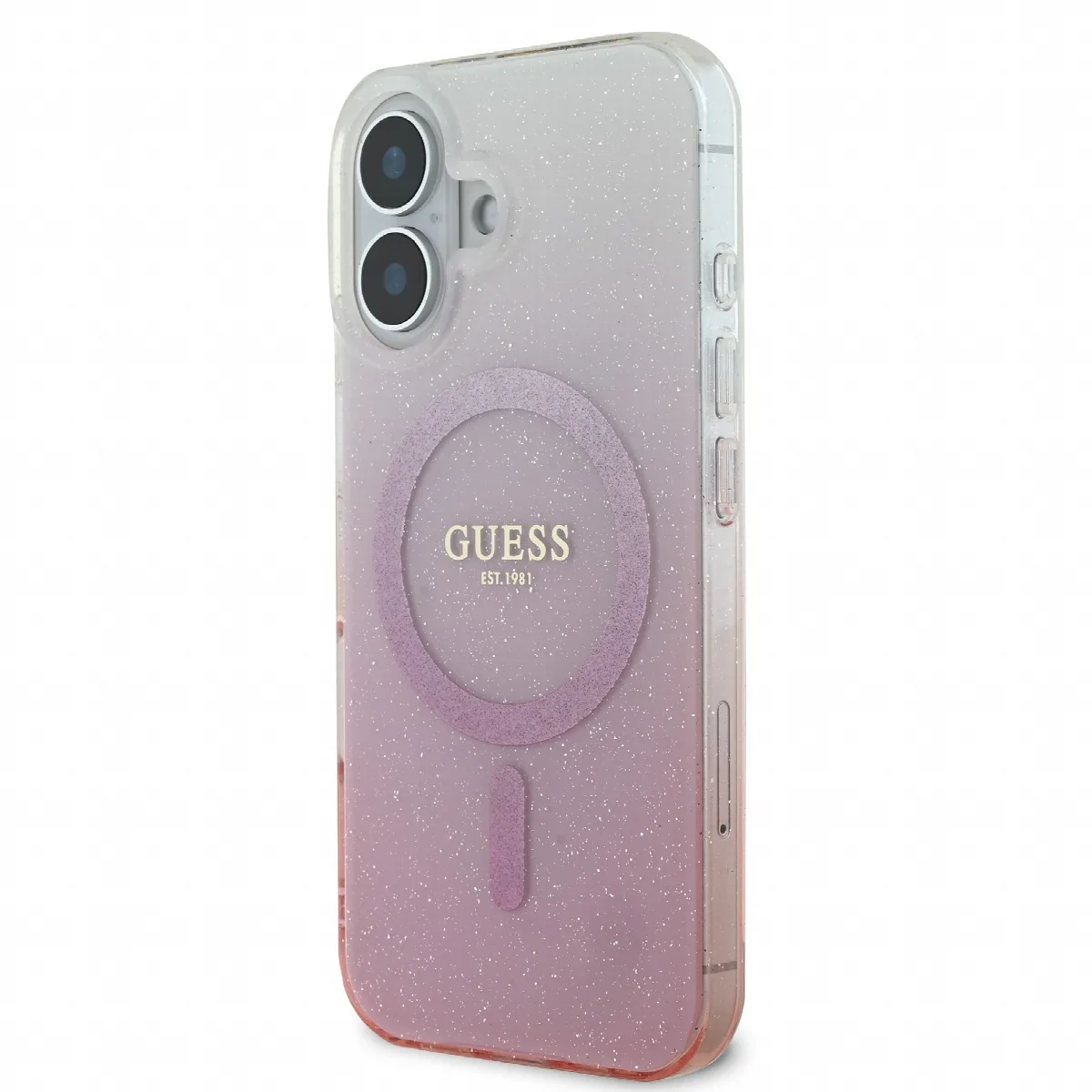 Guess Magsafe “Glitter Gradient” Hard Case Θήκη προστασίας από σκληρό πλαστικό – iPhone 16 Ροζ – GUHMP16SHGRCELP – εικόνα 4