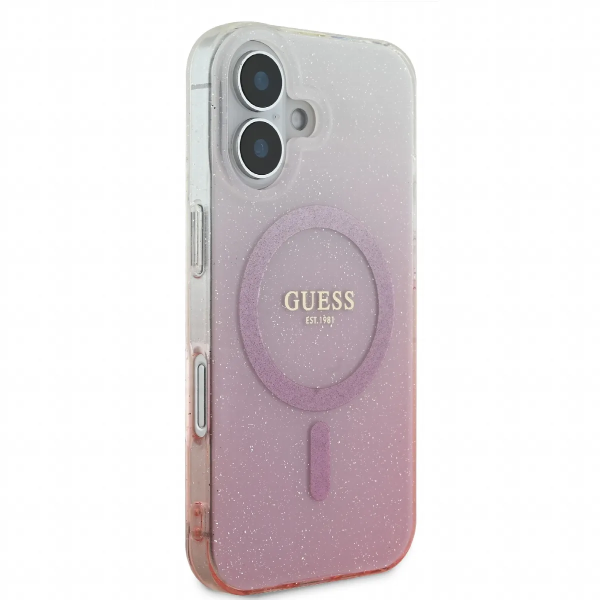 Guess Magsafe “Glitter Gradient” Hard Case Θήκη προστασίας από σκληρό πλαστικό – iPhone 16 Ροζ – GUHMP16SHGRCELP – εικόνα 2