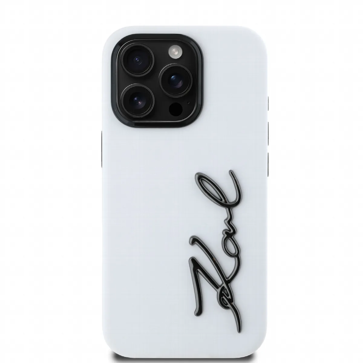 Karl Lagerfeld “Signature Metal Logo Collection” Hard Case Θήκη προστασίας από σιλικόνη – iPhone 16 Pro Λευκό – KLHCP16LSCMSMVH – εικόνα 3