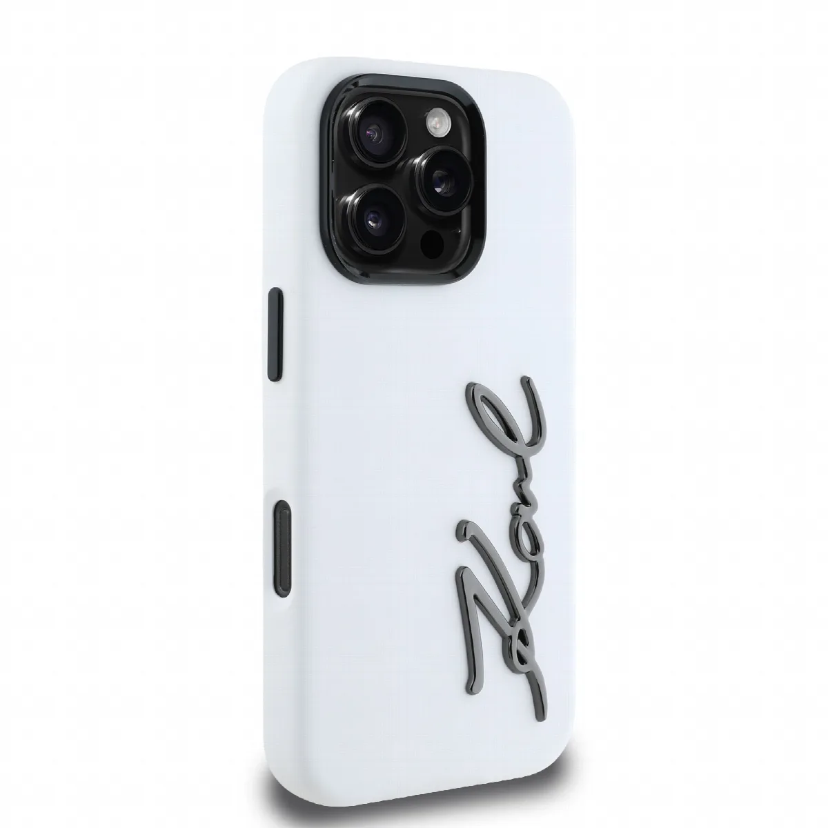 Karl Lagerfeld “Signature Metal Logo Collection” Hard Case Θήκη προστασίας από σιλικόνη – iPhone 16 Pro Λευκό – KLHCP16LSCMSMVH – εικόνα 2