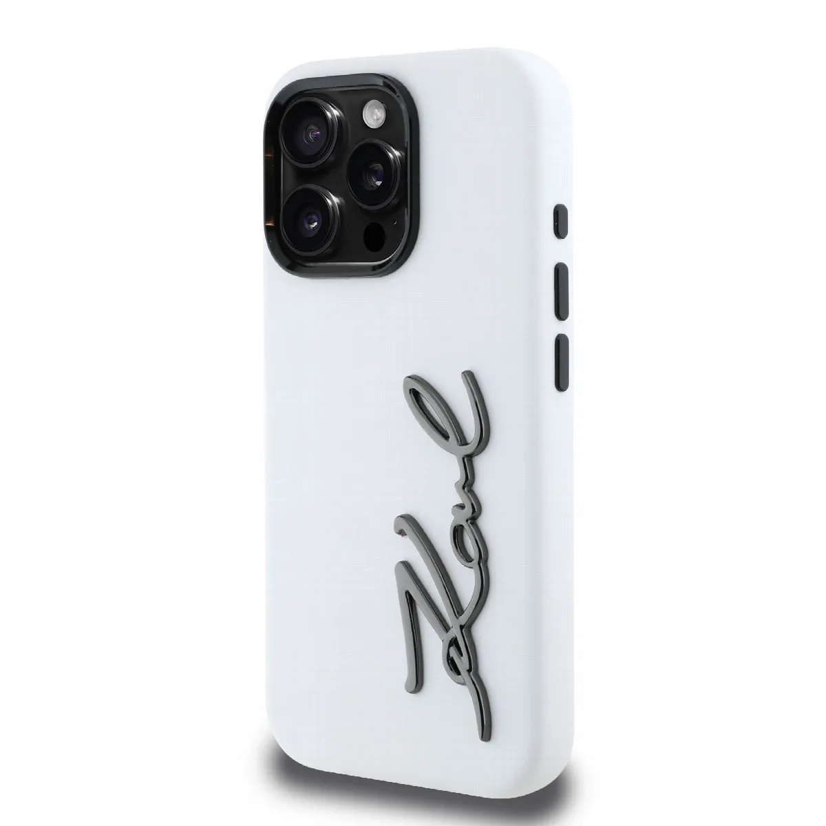 Karl Lagerfeld “Signature Metal Logo Collection” Hard Case Θήκη προστασίας από σιλικόνη – iPhone 16 Pro Λευκό – KLHCP16LSCMSMVH – εικόνα 4