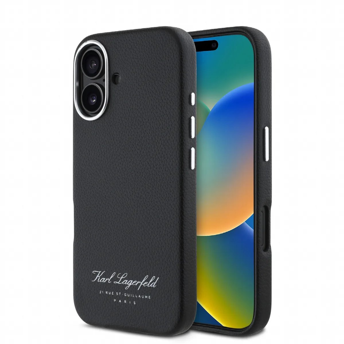 Karl Lagerfeld “Rue St.Guillaume Logo Collection” Θήκη προστασίας από σιλικόνη – iPhone 16 Μαύρο – KLHCP16SPGWCMKHK