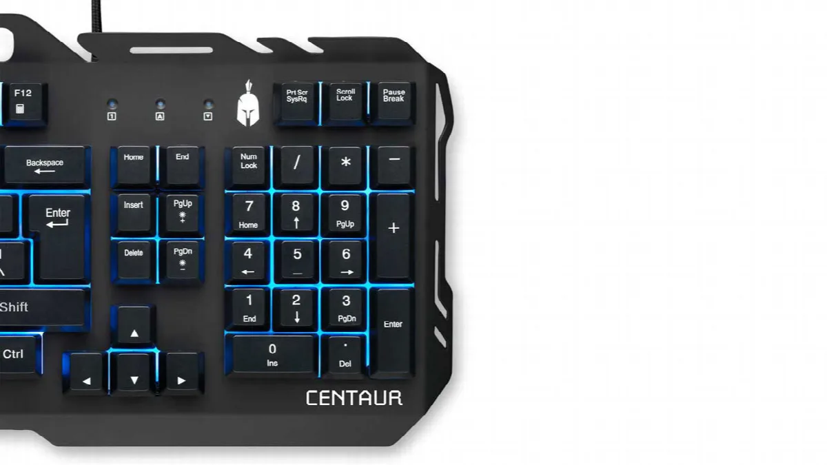 Spartan Gear Centaur Gaming Πληκτρολόγιο με Φωτιζόμενα πλήκτρα US - Black – εικόνα 2