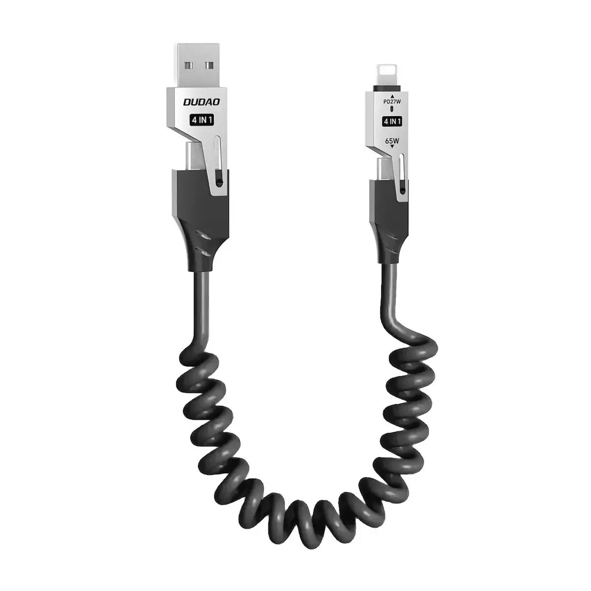 Dudao L20 Pro 4-in-1 USB-A / USB-C - Lightning / USB-C 65W 1,5m - Μαύρο