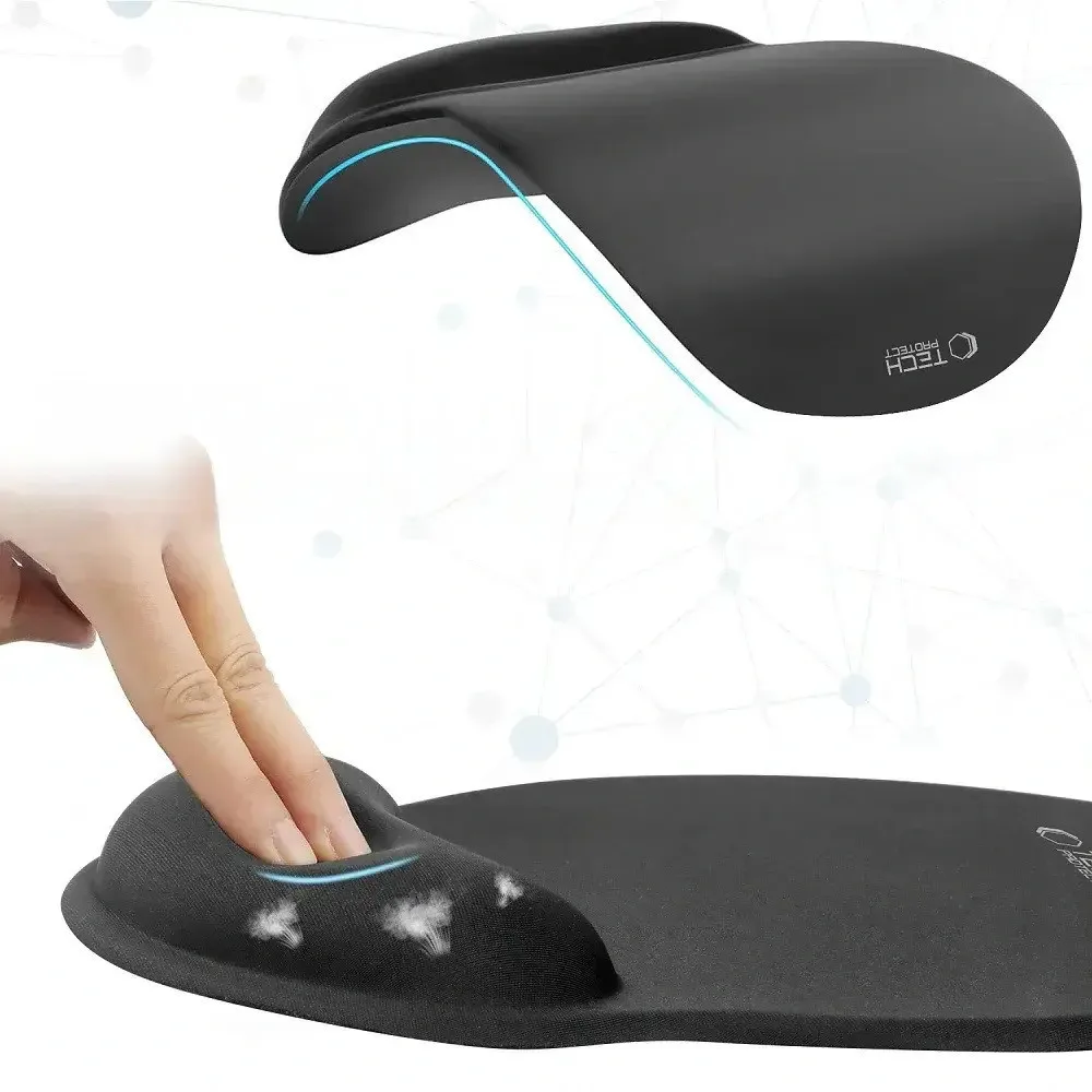 Tech-Protect A200 Mouse Pad (250mm) με Στήριξη Καρπού - Μαύρο – εικόνα 2