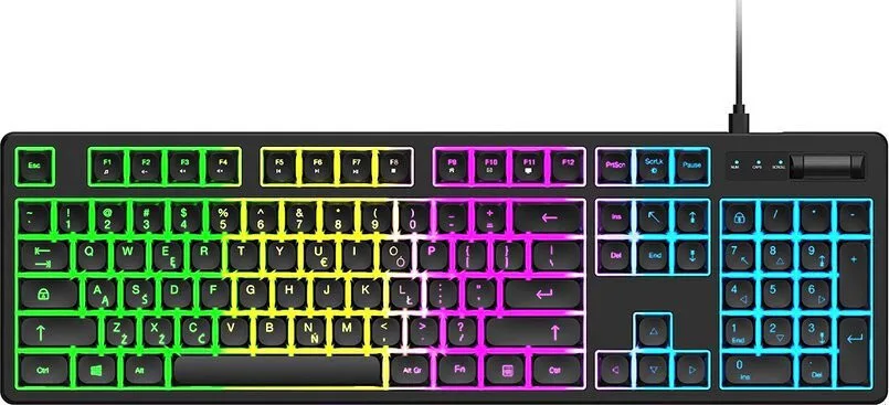 Wozinsky WKG-200 Gaming Πληκτρολόγιο με RGB φωτισμό US - Μαύρο
