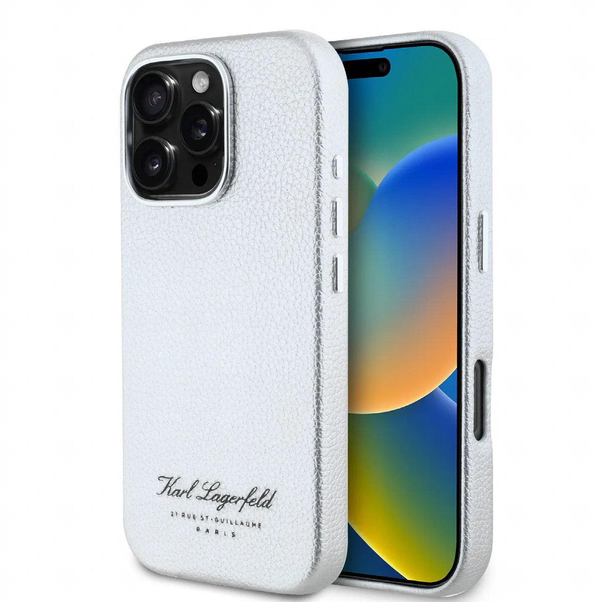 Karl Lagerfeld “Rue St.Guillaume Logo Collection” Θήκη προστασίας από σιλικόνη – iPhone 16 Pro Γκρι