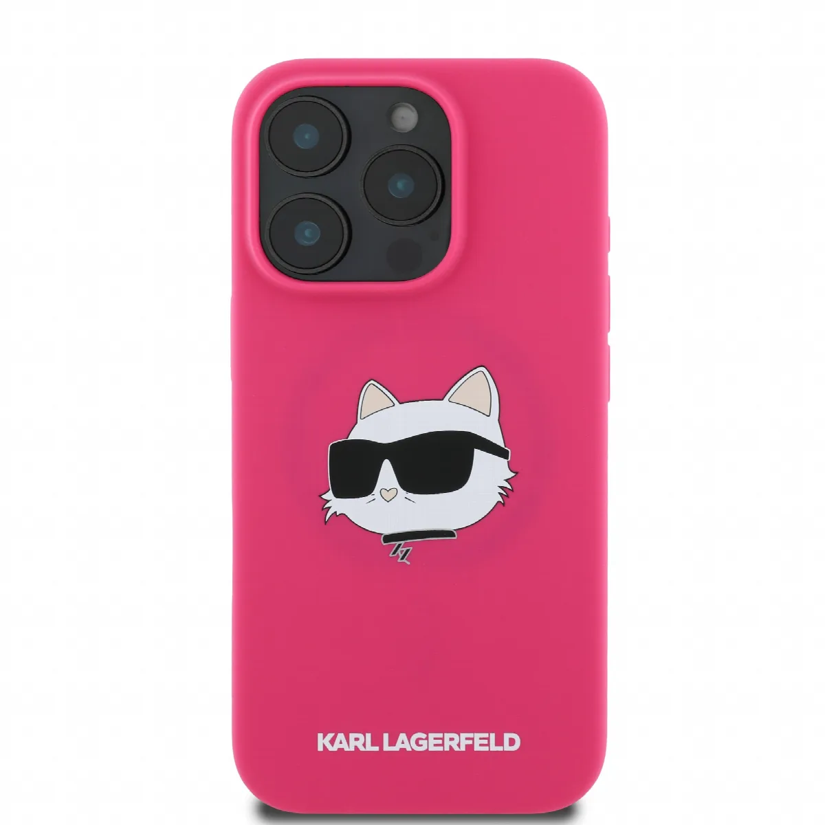 Karl Lagerfeld Magsafe Silicone Case "Choupette's Head" Θήκη προστασίας από σιλικόνη – iPhone 16 Pro Fuchsia – KLHMP16LSCHPPLF – εικόνα 3