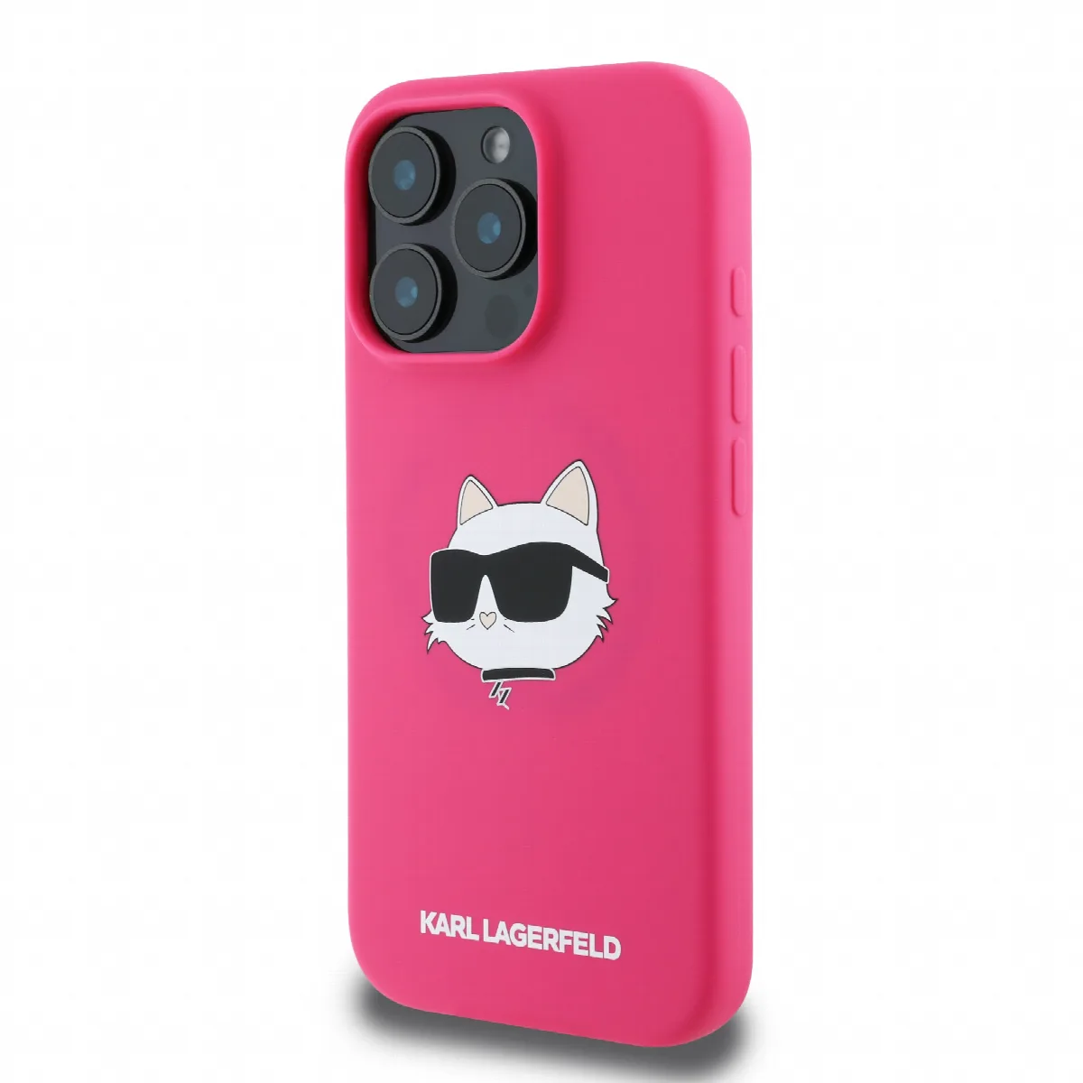 Karl Lagerfeld Magsafe Silicone Case "Choupette's Head" Θήκη προστασίας από σιλικόνη – iPhone 16 Pro Max Fuchsia – KLHMP16XSCHPP – εικόνα 4