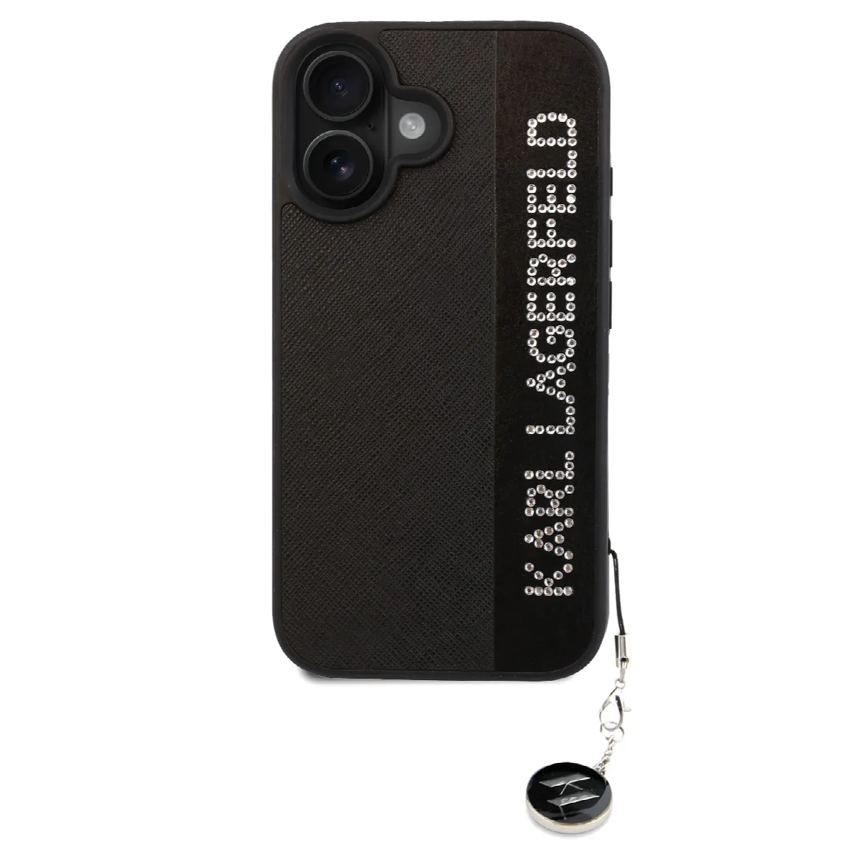 Karl Lagerfeld “Rhinestones and Charm” Θήκη προστασίας από για iPhone 16 με κρεμαστό στολίδι Μαύρο – KLHCP16SPSAKDGCK – εικόνα 4
