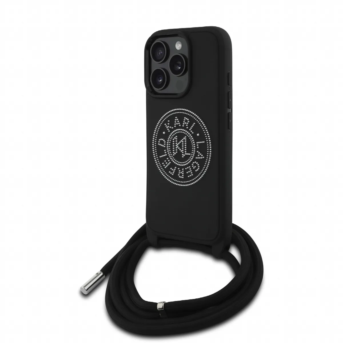 Karl Lagerfeld 3D Raised Round Logo Crossbody Case Θήκη προστασίας από σκληρό πλαστικό – iPhone 16 Pro Μαύρο – KLHCP16L3DRKLCPCH