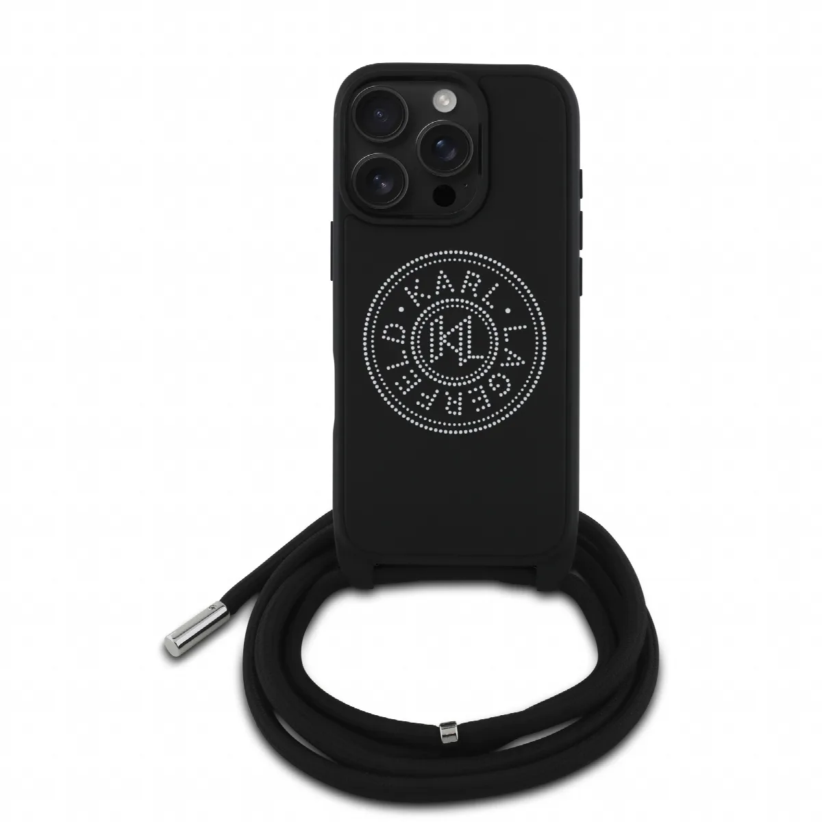 Karl Lagerfeld 3D Raised Round Logo Crossbody Case Θήκη προστασίας από σκληρό πλαστικό – iPhone 16 Pro Max Μαύρο – KLHCP16X3DRKL – εικόνα 4