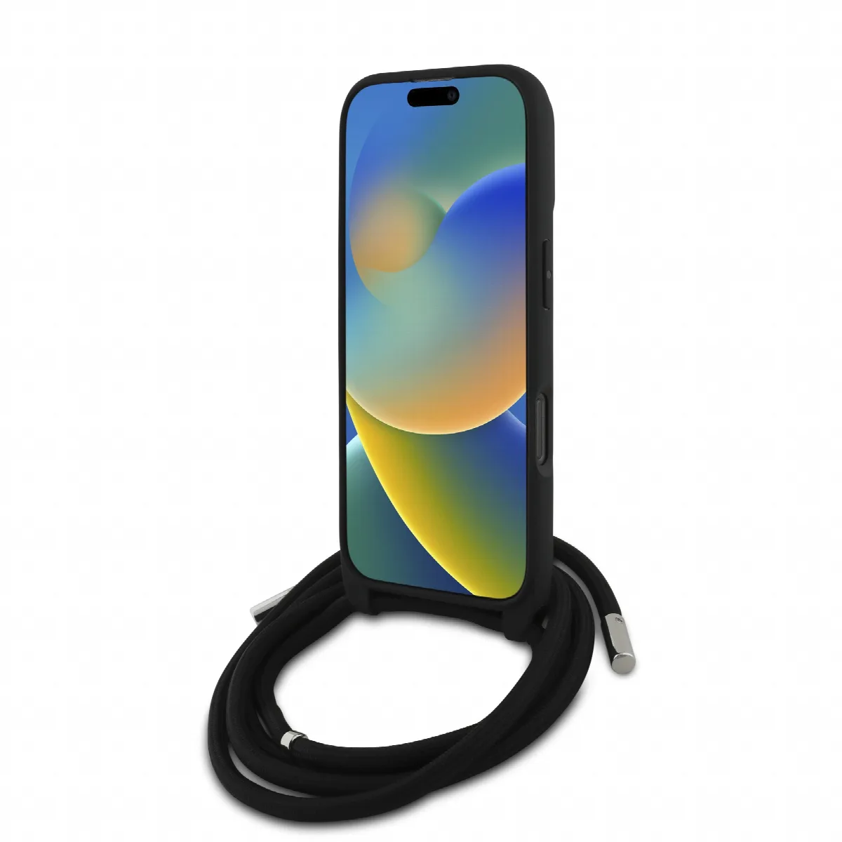 Karl Lagerfeld 3D Raised Round Logo Crossbody Case Θήκη προστασίας από σκληρό πλαστικό – iPhone 16 Pro Max Μαύρο – KLHCP16X3DRKL – εικόνα 2