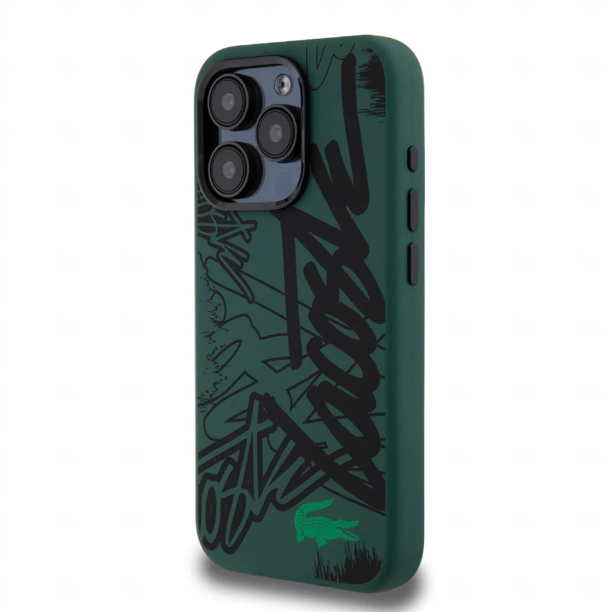 Lacoste Graffiti Hard Case Θήκη προστασίας από Liquid σιλικόνη για iPhone 15 Pro Πράσινο/Μαύρο – εικόνα 4