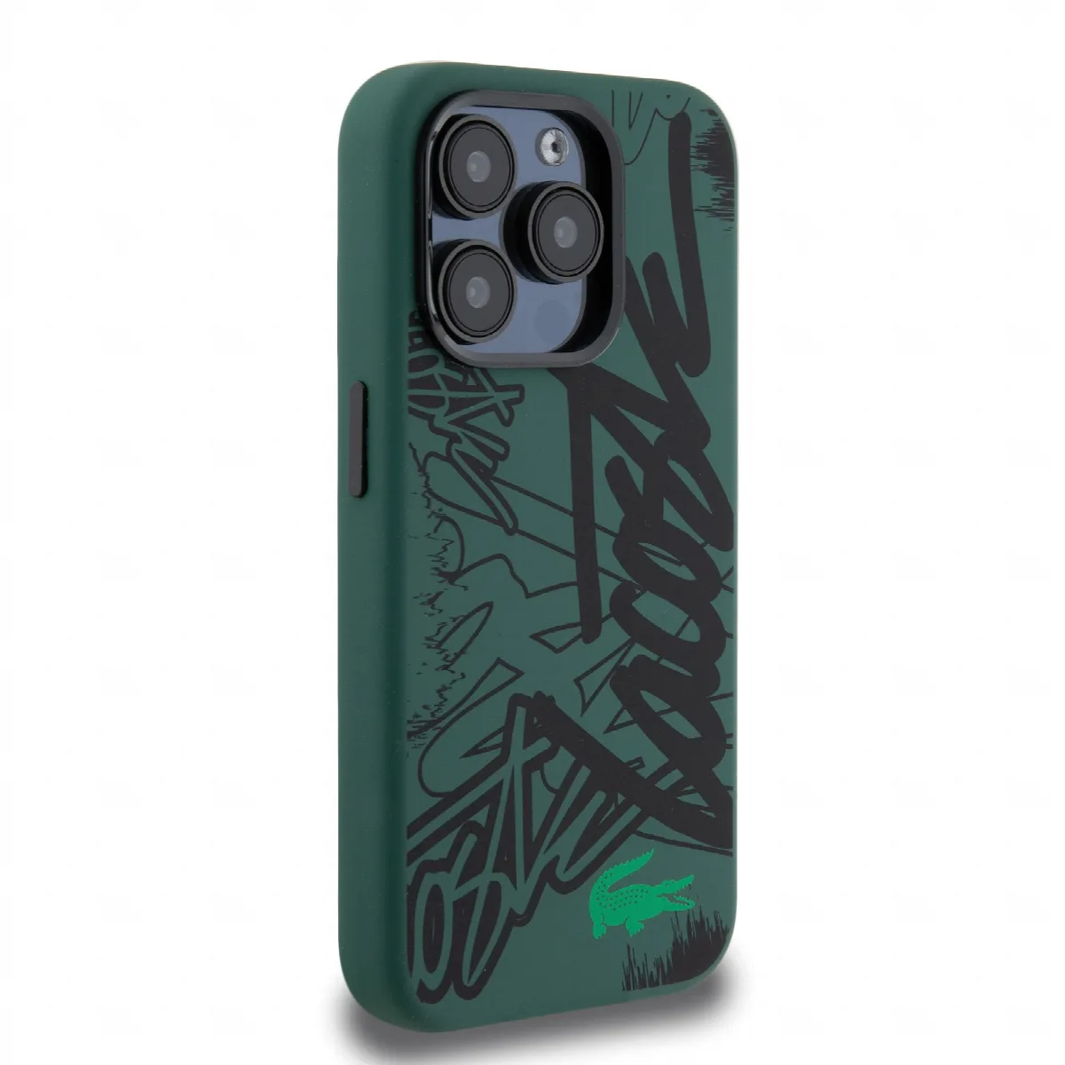 Lacoste Graffiti Hard Case Θήκη προστασίας από Liquid σιλικόνη για iPhone 15 Pro Πράσινο/Μαύρο – εικόνα 2