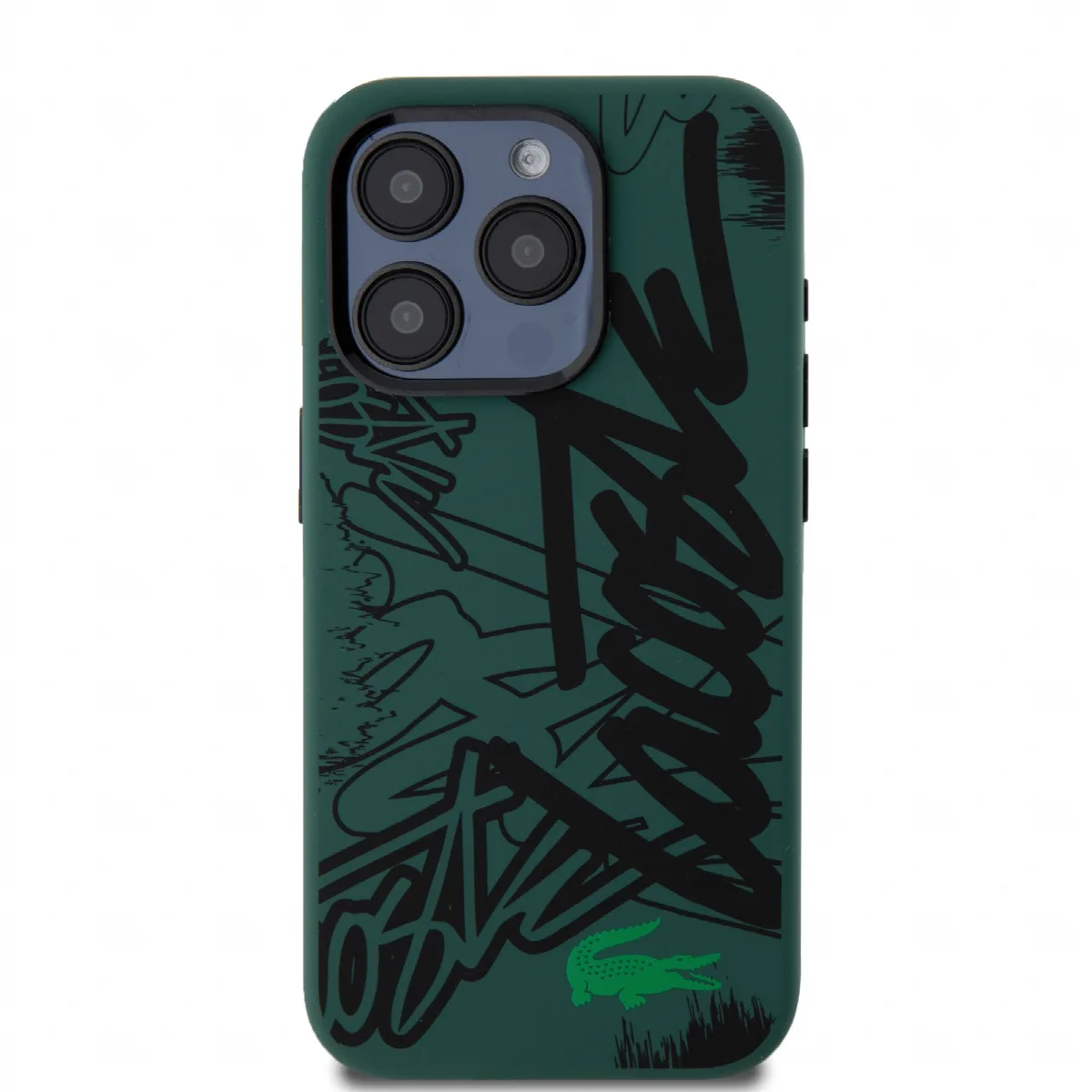 Lacoste Graffiti Hard Case Θήκη προστασίας από Liquid σιλικόνη για iPhone 15 Pro Πράσινο/Μαύρο – εικόνα 3