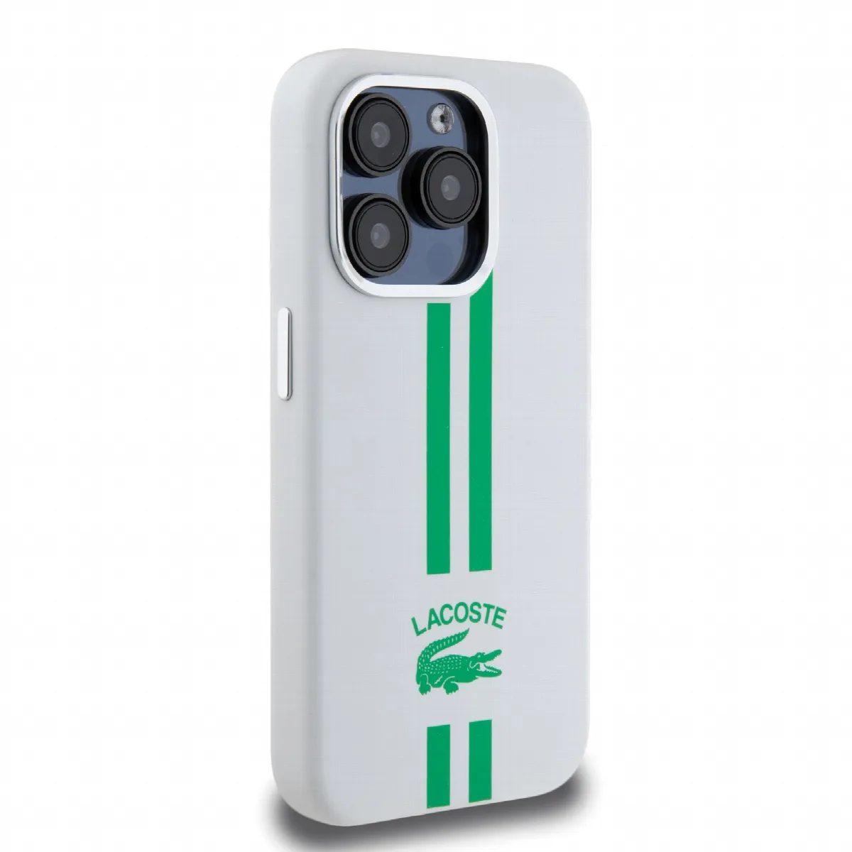 Lacoste Stripes Hard Case Θήκη προστασίας από Liquid σιλικόνη για iPhone 15 Pro Πράσινο/Λευκό – εικόνα 2