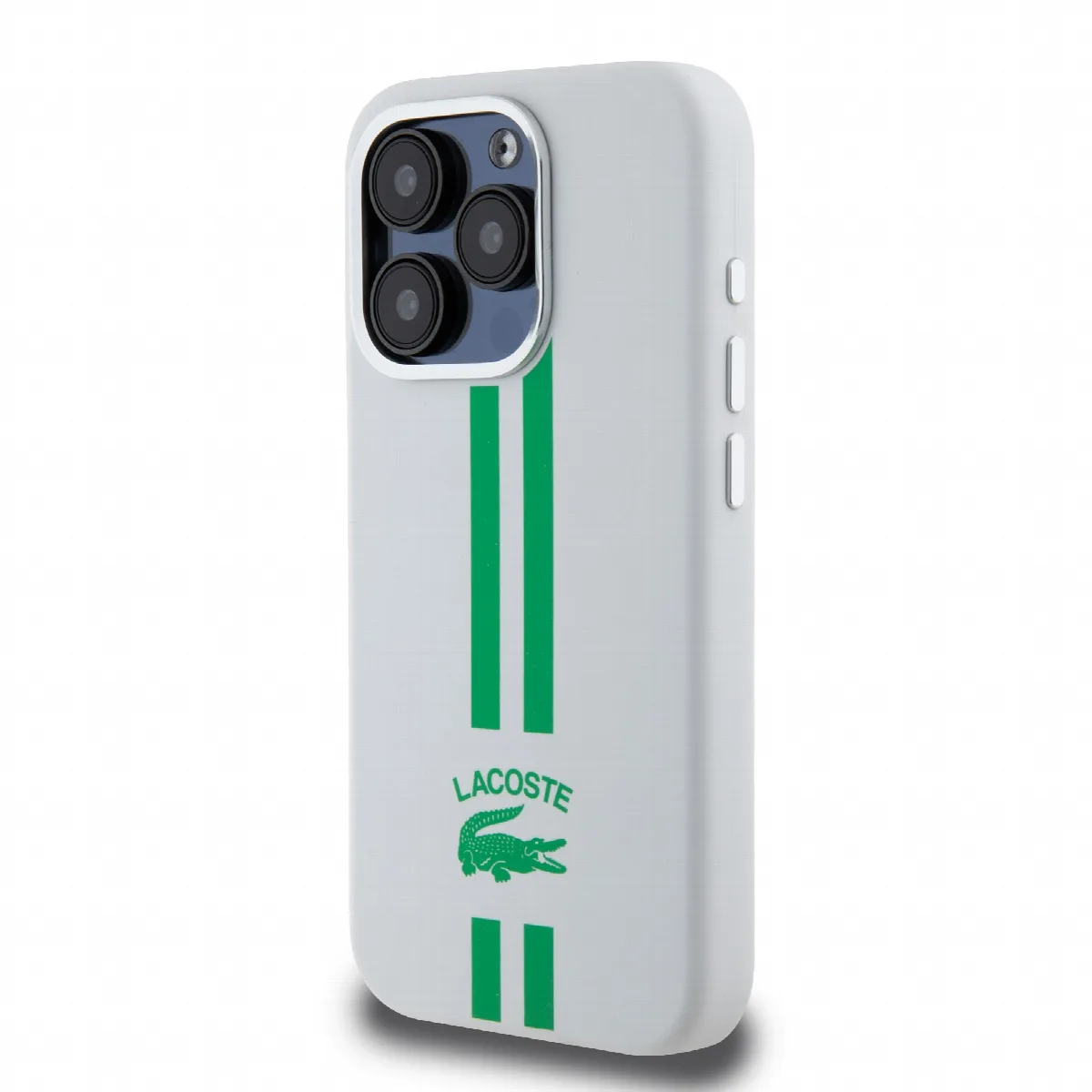 Lacoste Stripes Hard Case Θήκη προστασίας από Liquid σιλικόνη για iPhone 15 Pro Πράσινο/Λευκό – εικόνα 4