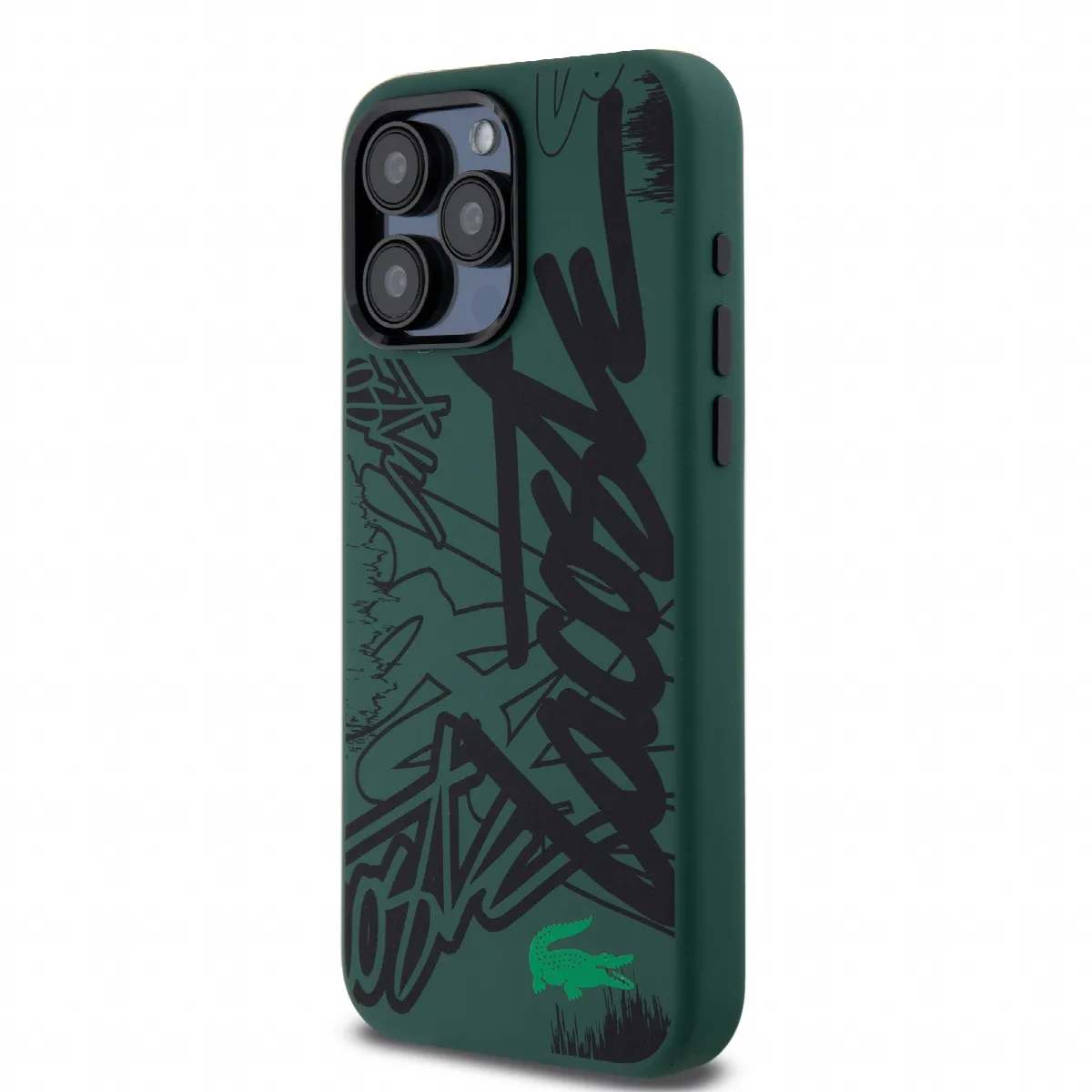 Lacoste Graffiti Hard Case Θήκη προστασίας από Liquid σιλικόνη iPhone 15 Pro Max Πράσινο/Μαύρο – εικόνα 4