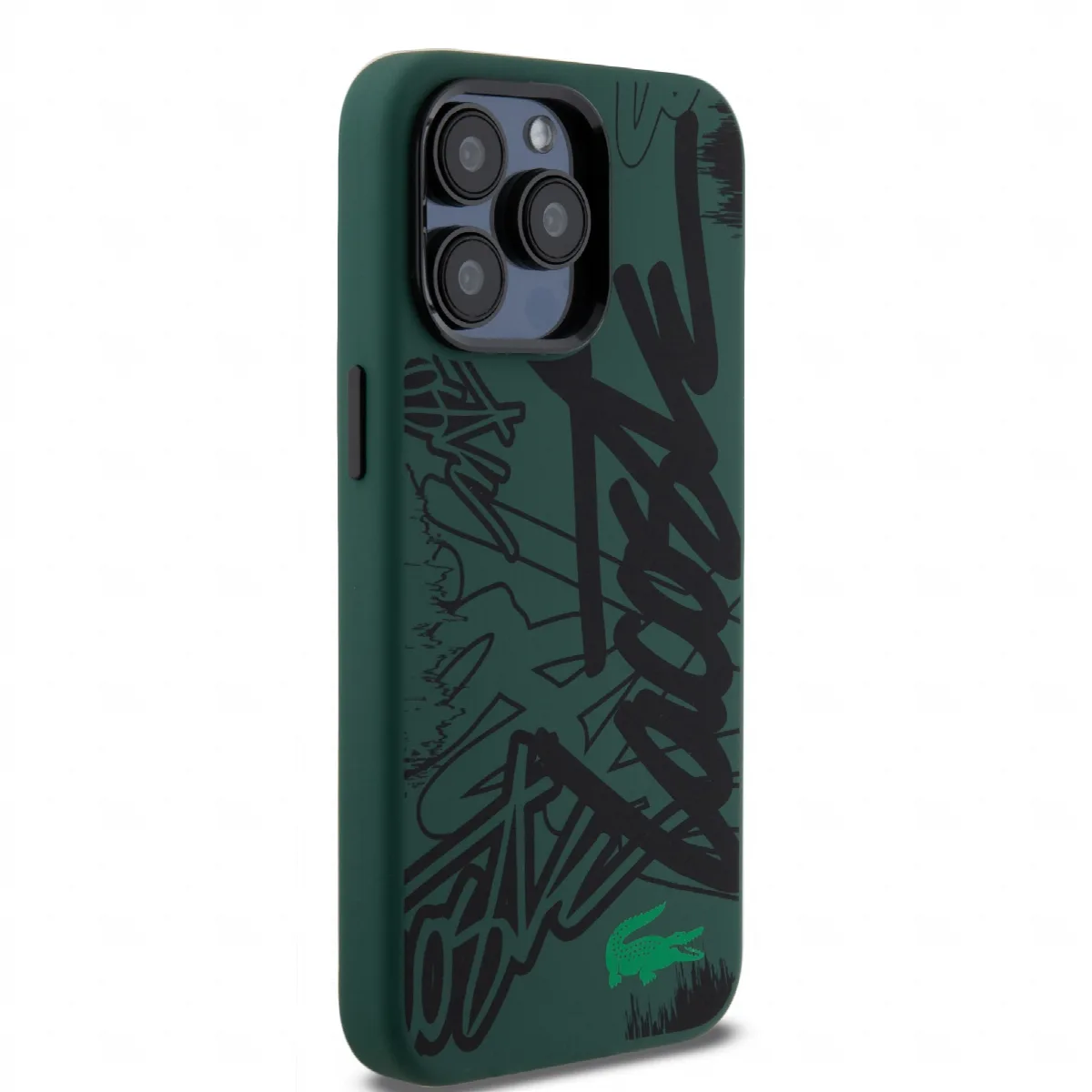Lacoste Graffiti Hard Case Θήκη προστασίας από Liquid σιλικόνη iPhone 15 Pro Max Πράσινο/Μαύρο – εικόνα 2
