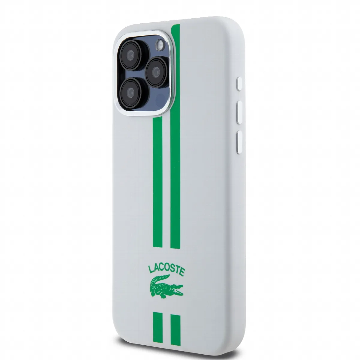 Lacoste Stripes Hard Case Θήκη προστασίας από Liquid σιλικόνη για iPhone 15 Pro Max Πράσινο/Λευκό – εικόνα 4