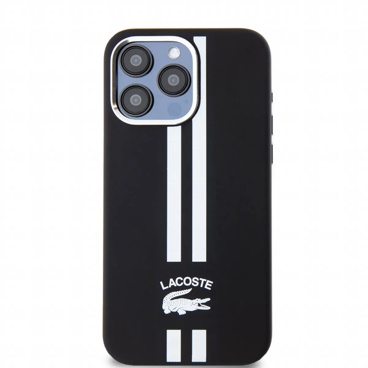 Lacoste Stripes Hard Case Θήκη προστασίας από Liquid σιλικόνη για iPhone 15 Pro Max Λευκό – εικόνα 3