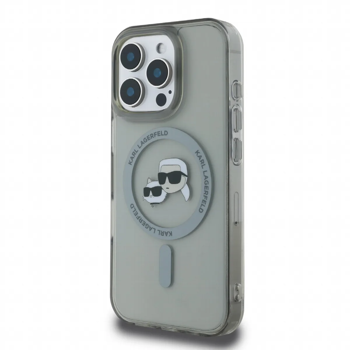 Karl Lagerfeld Magsafe Ringstand Case “Karl + Choupette’s Head” Θήκη προστασίας από σκληρό πλαστικό για iPhone 16 Pro Max Μαύρο – εικόνα 4