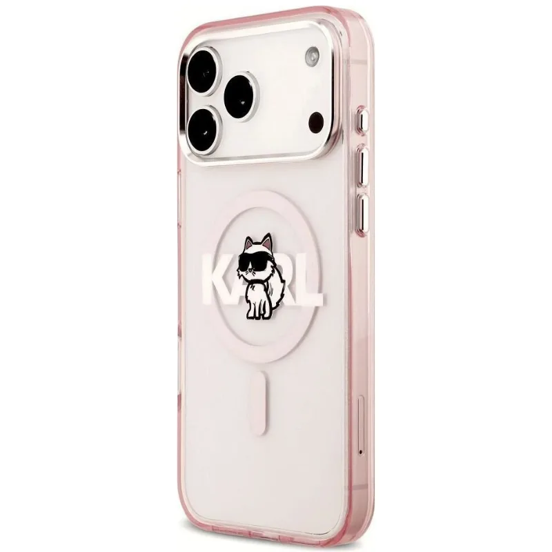 Karl Lagerfeld Iml Choupette Sketch Logo Back Cover για iPhone 17 Pro Max - Ροζ – εικόνα 2