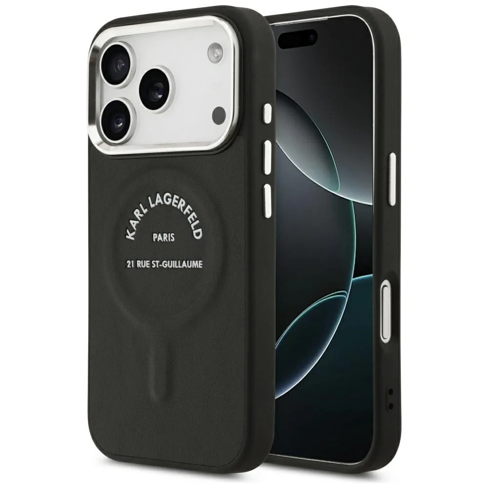 Karl Lagerfeld Back Cover Σιλικόνης για iPhone 17 Pro Max - Μαύρο