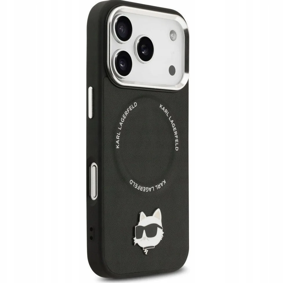 Karl Lagerfeld Choupette Pin Back Cover Πλαστικό / Σιλικόνης / Δερμάτινο για iPhone 17 Pro Max - Μαύρο – εικόνα 4